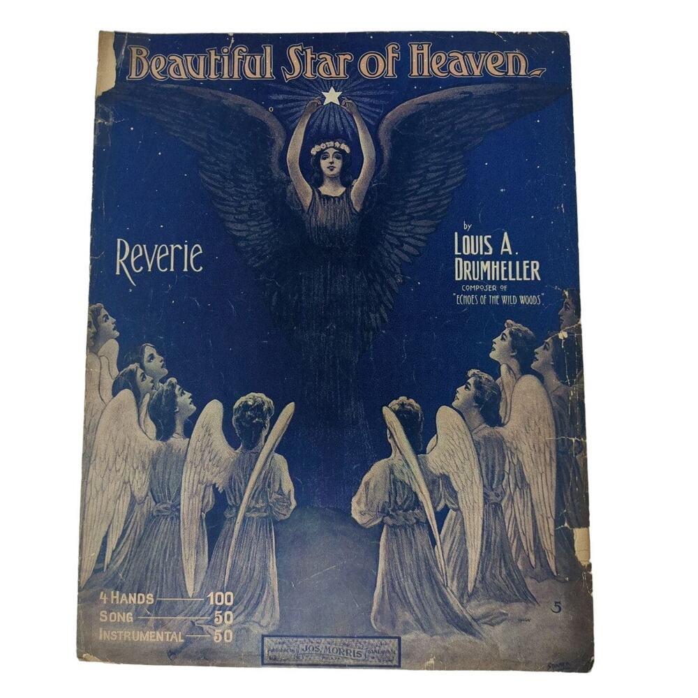 1905 Beautiful Star‎ of Heaven Sheet Music by Louis A Drumheller